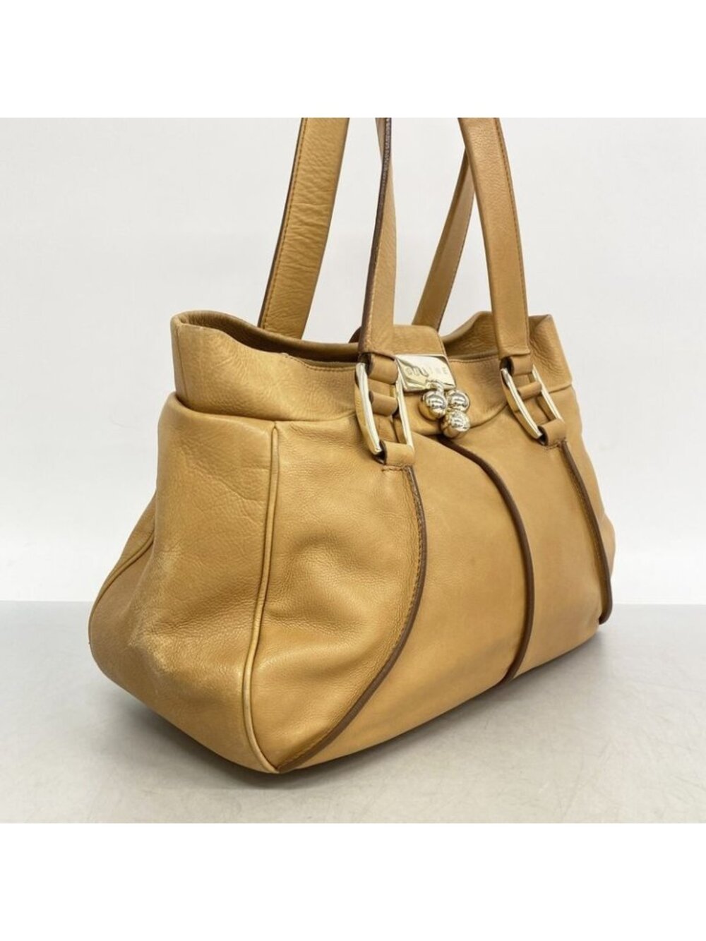 Celine Tote Leather Light Brown Champagne Gold - Picture 2 of 10